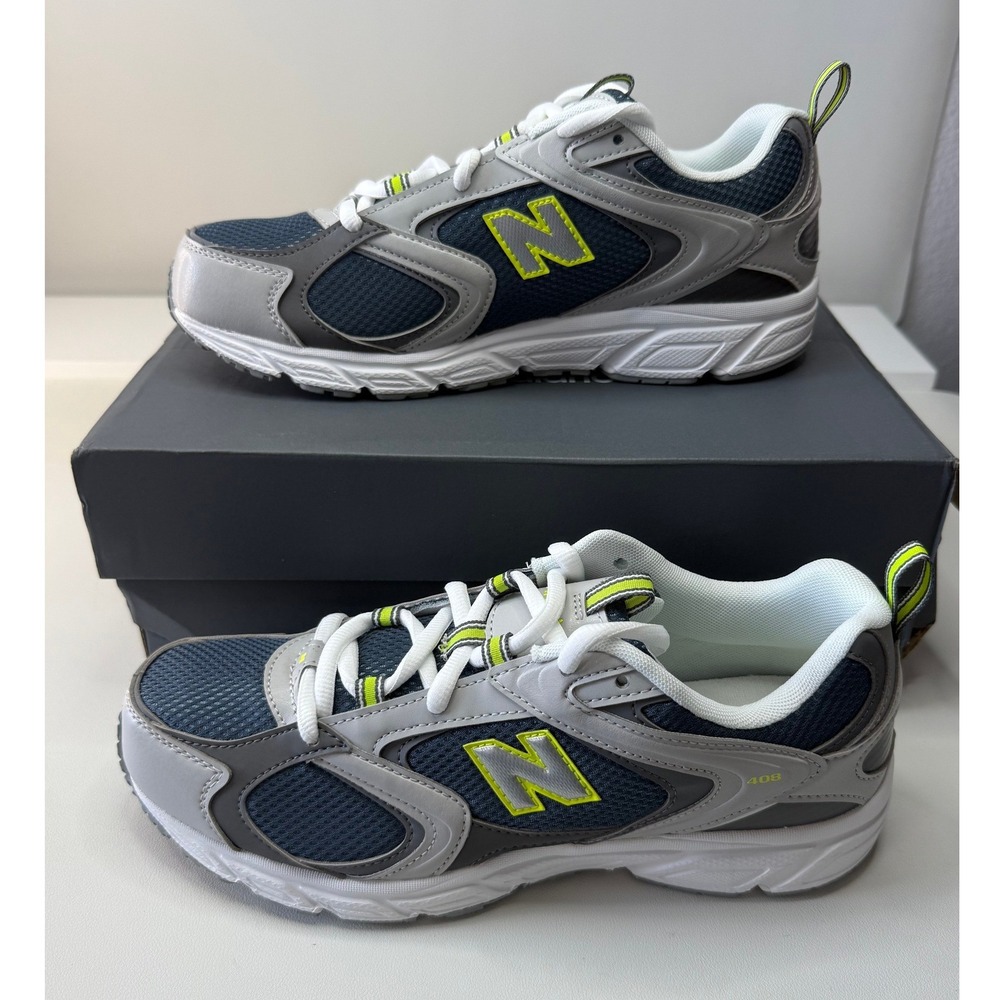 New Balance 408 Sneakers Grey Neon U4082F5 Mens 9 Womens 10.5 New
